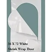 36 x 72 Boat Shrink Wrap Shrinkwrap Zipper Entry Access Door White DR Shrink