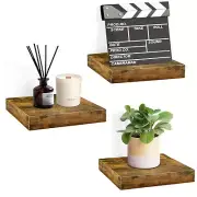 Sorbus Floating Shelves - Hanging Wall Mounted Display Ledge, Square (3 Pack)