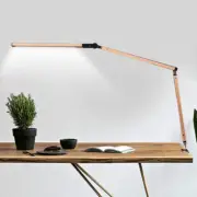 LED Folding Metal Desk Lamp Clip on Light Clamp Long Arm Dimming Table Lamp 360°