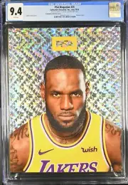 2024 JULY PSA MAGAZINE LEBRON JAMES HOLOGRAM CRACKED ICE #/1000 CGC 9.4