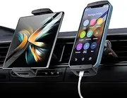 New Z Fold Mount 360° Rotatable Air Vent Tablet Holder for Car, Z Fold Mount for iPad Mini Pro Air Z Fold 6 5 4 3 iPhone Samsung