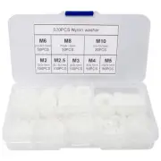 Wolfride 520PCS Nylon Flat round Washer Assortment Plastic Washers Spacers M2 M2