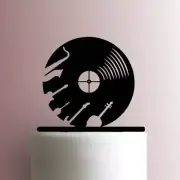 Record with Instruments 225-A792 Cake Topper