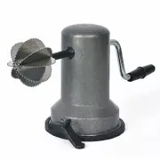 Anjali Sleek Stainless Steel Vacuum Base Coconut Scrapper, Hand driven, Black