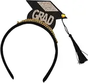 Graduation Cap Headband with Tassel for Women Men Mini Grad Headbands for Girls Boys Graduation Hair Accessories for Graduation Party Supplies Decorations