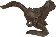 Cowboy Hat Rack Vintage Cast Iron Cow Head Hanger for Wall Western Decorative Wall Hooks for Hat Storage Rustic Farmhouse Style Home Decor