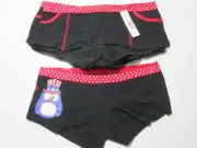 NWT Love Libby Womens Size S Boyshort Panties Black/Red Stretch Star Print