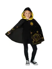 Hogwarts Black & Gold Hooded Robe For Kids & Tweens - Harry Potter
