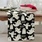 Runner Runner Halloween Table Runner with Spider Web Pumpkin Print for Banquets