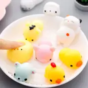 1-20pcs Cute Animal Squishies Kawaii Mochi Squeeze Toys Stretch Stress Squishy