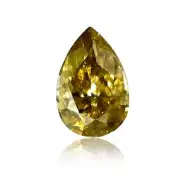 0.40 Ct Natural Fancy Deep Color Chameleon Diamond Pear SI1 GIA Certified Rare