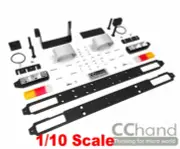 Metal Rear Bumper+Pedal set For RC4WD 1/10 Gelande II Cruiser/FJ40 G2 Jeep RC
