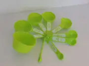 Nesting Measuring Cup Set and spoons green 9 piece set brand new