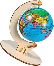 Diy Wooden Earth Globe Kit Educational Craft Model for Geography Learning at Home and School Engaging Handmade Science Project