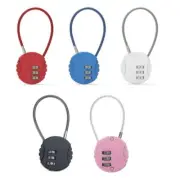 Small Password Lock Security Cable Padlock Lockers Anti-theft Locks Rustproof
