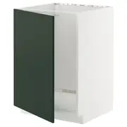 METOD base cabinet for sink, white/Havstorp deep green, 60x60x80 cm
