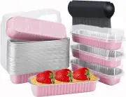 Mini Loaf Pans with Lids 50 Pack, 6.8Oz Rectangle Aluminum Foil Baking Pans Tins