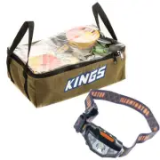 Adventure Kings Clear Top Canvas Bag + Illuminator LED Head Torch 70m range