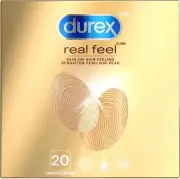 3PACK Durex Quality Condoms, Realfeel,Natural Latex Free, 20 Count