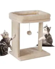 Small Cat Tree for Indoor Cats Scratching Board with Perch Scratching Post fo...