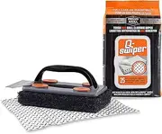 Q-Swiper BBQ Grill Cleaner Set - 1 BBQ Brush with Scraper and 25 BBQ Grill Cleaning Wipes. Bristle Free & Wire Free. Safe Way to Remove Grease and Grime for A Clean and Healthy Grill!