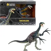 Mattel Jurassic World: A New Age Hammond Collection Therizinosaurus Dinosaur Figure with 25 Points of Movement, Fully Articulated Claws, Glass Eyes and Wired Tail HXP73
