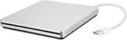 TINEASUR 1set USB External DVD Burner Drive Portable Cd ROM Writer for Laptop Desktop Grey Design Fast Data Transmission and Stable Performance