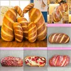 3D Simulation Bread Shape Pillow Soft Lumbar Back Cushion Plush Stuffed Toys Z8