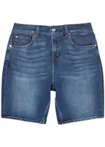 7 For All Mankind Straight-leg Denim Shorts - Mid Blu - 30 (W30 / S) 30 (W30 / S)