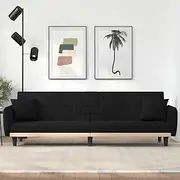 Convertible Folding Futon Sofa Bed with Cup Holders, USB Ports, Adjustable Backrest for Living Room, Guest Room