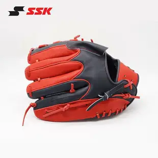 免運 日本SSK棒球手套全牛皮投手手套成人進階ADVANCEDPROEDGE系列黑紅 11.75寸 雙十一購物節
