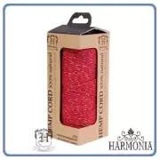 HEMPTIQUE METALLIC HEMP CORD SPOOLS 1 mm Cord 62.5 m spool RED SPARKLE