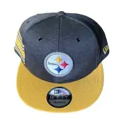 NWT New Era Pittsburg Steelers NFL Snapback Hat Cap Charcoal Adjustable Men