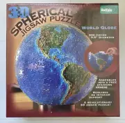 NIB 3D Spherical EARTH Jigsaw Puzzle BRAND NEW SEALED Free Standing WORLD GLOBE