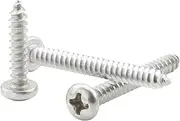 Self Tapping Screws 10-55pcs M1/M1.2/M1.4/M1.7/M2/M2.3/M2.6/M3/M4/M4.2/M5/M6 Stainless Steel Cross Recessed Round Head Self-Tapping Wood Screws, M4.2x18mm(M2.6x25mm)