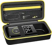 Case Compatible with Fanttik X9 Pro Portable Tire Inflator for Motorcycle, Also for Xiaomi Electric Air Compressor 2/ 1S, Inflate Bike Pump Box Hold Air Tube, Valve Adaptor, Charging Cable- Black