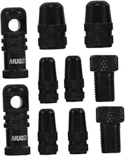 EXHUMKY 1set Valve Stem Caps Aluminum Alloy French to Adapters Lightweight and Sturdy Dust for Bike Tires