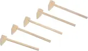 HOMSFOU 5pcs Wooden Hammers Multi Use Mallet for Building Archaeology Role Playing Birthday Celebrations Safe Durable for Skill Development