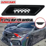 FC Style Gloss Left Side Air Flow Vent Bonnet Hood For Honda Civic FK FG 2016-21