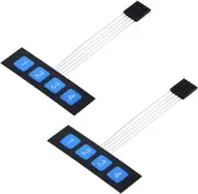 2PCS 1x4 Matrix Array 4 Key Membrane Switch Keypad Keyboard 4 Keys