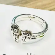 Pandora Stranger Things Friends Don't Lie Spittable Ring #193575C00 +BOX +CLOTH
