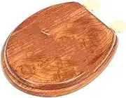Natural Wood Toilet Seat,Quiet Slow Close Lid and Seat,Rounded Edge Toilet Cover,Easy to Clean Suitable for Family Hotels(O-Ttyp)