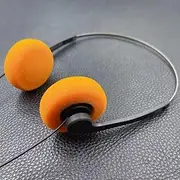 Orange Retro Over-Ear Headphone,Vintage Feelings Underwire Headphone,Retro Lightweight Earphones,Hi-Fi Stereo Earphone Headset,Walkman Headphone,for Most Mobile Phones Playback Pevices Headphones 1 Pc
