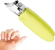 Angled Nail Clippers, Wide Jaw Anti-Splash Nail Cutter, Stainless Steel PP Ergonomic Curved Design, Multifunctional Toenail Trimmers for Travel, Home Use, 8.5x2.1cm