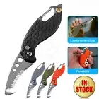 Outdoor Folding Knife Unboxing Knife Keychain Serrated Hook Multifunctional