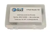 Aqua Mole Four Pack 3/8in. NPT Button Nose Sewer Jetter Nozzle 4 Piece Set 30...