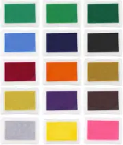 Rustark 15Pcs 15 Assorted Colors Craft Ink Pads Bulk Stamp Ink Pads for Rubbe...