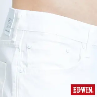 【EDWIN】男裝 EDGE基本五袋短褲(白色)