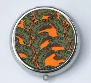 Art Nouveau Butterflies Pill case pillbox pill holder design Pattern