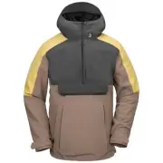 Brand New Volcom Mens Brighton Pullover Anorak Jacket Chestnut Brown 2025